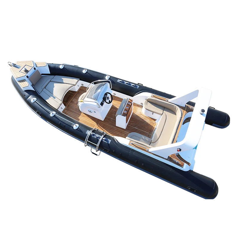 Luxury PVC/Hypalon Rib Boat With Trailer CE Certified For Transport Patrol Fishing Sports Leisure Entertainment