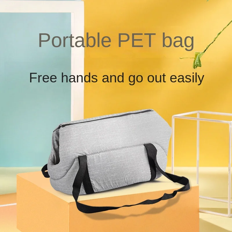 Pet Carrying Bag Soft Shoulder Bag Clutch Bag with School Bag Back Cat Bag Messenger Hand-held Travel Hiking Camping Outdoor