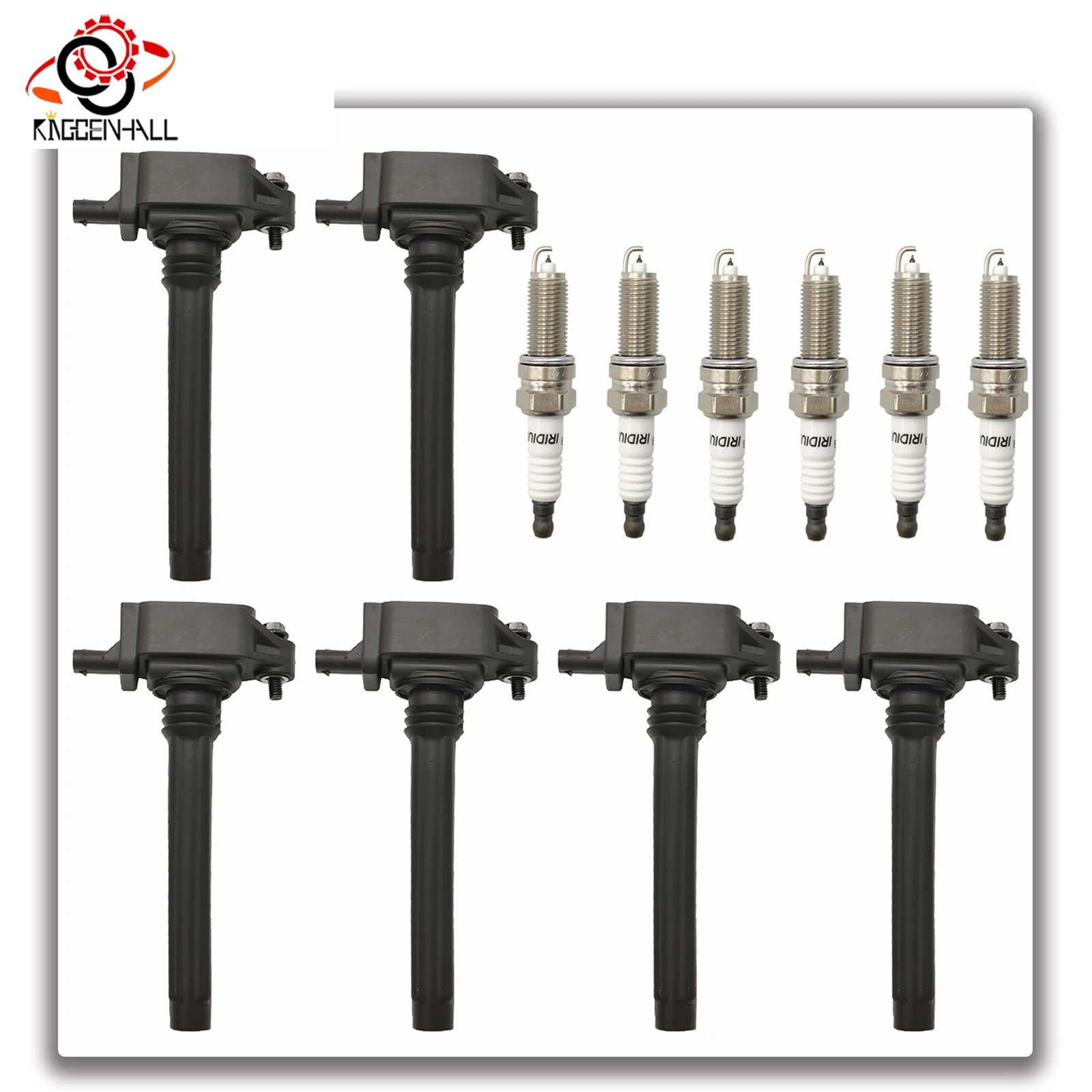 

UF648 36-8196 6pcs Ignition Coil Iridium Spark Plug Performance 0221504032 5149168AH 5149168AI 5C1848 Fits Dodge Jeep Ram
