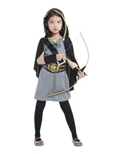 Girls Archery Hunter Costume with Hood #2
