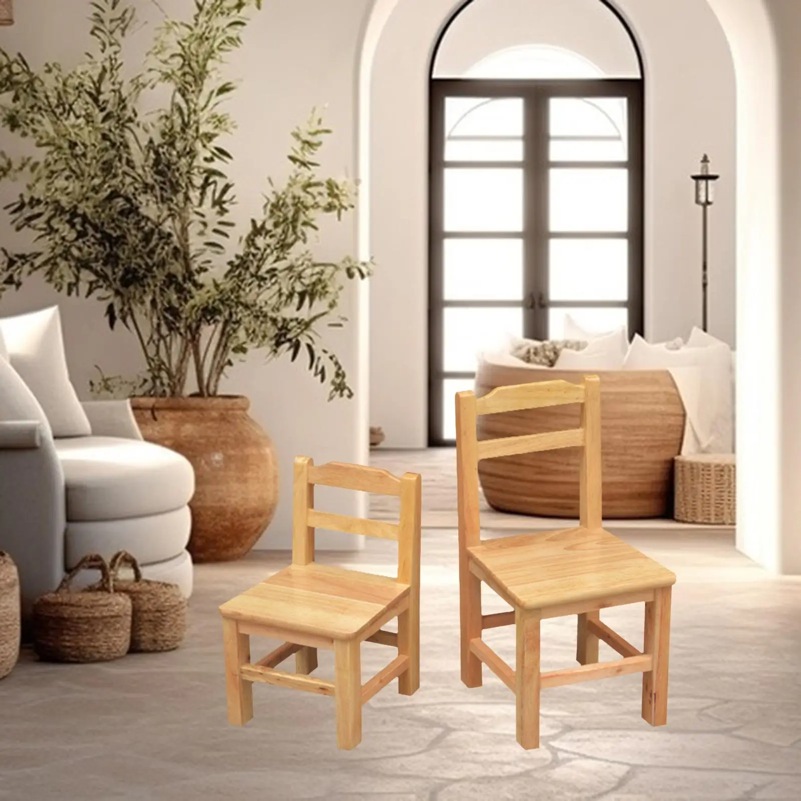 Chaise en bois pour enfants pour jouer ou activité Chaises pour enfants en bois pour table Chaise à dossier échelle fiable entièrement assemblée pour salle de jeux
