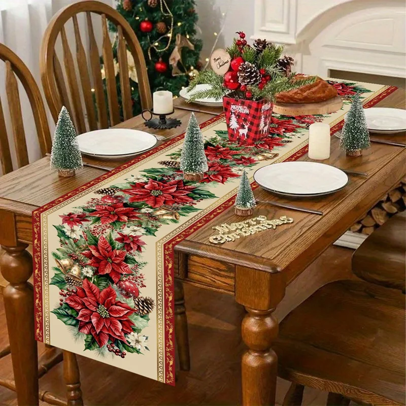 عيد الميلاد الكرة الجدول عداء عيد ميلاد سعيد زينة للمنزل 2025 عيد الميلاد غطاء الطاولة نافيداد نويل هدية السنة الجديدة مفرش المائدة