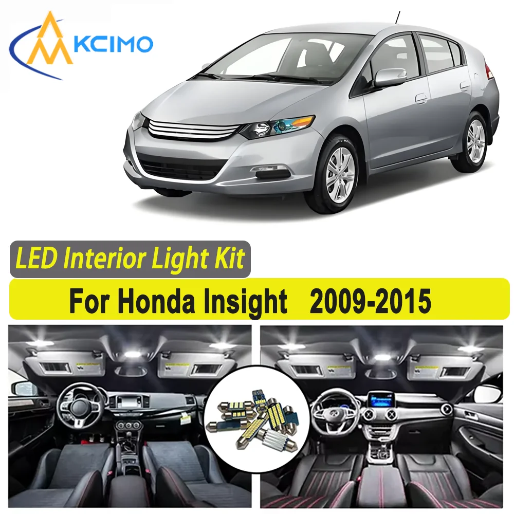 

Kcimo LED For Honda Insight 2009 2010 2011 2012 2013 2014 2015 Premium Bright LED Interior Dome Map Trunk Light Kit Car Led Lamp