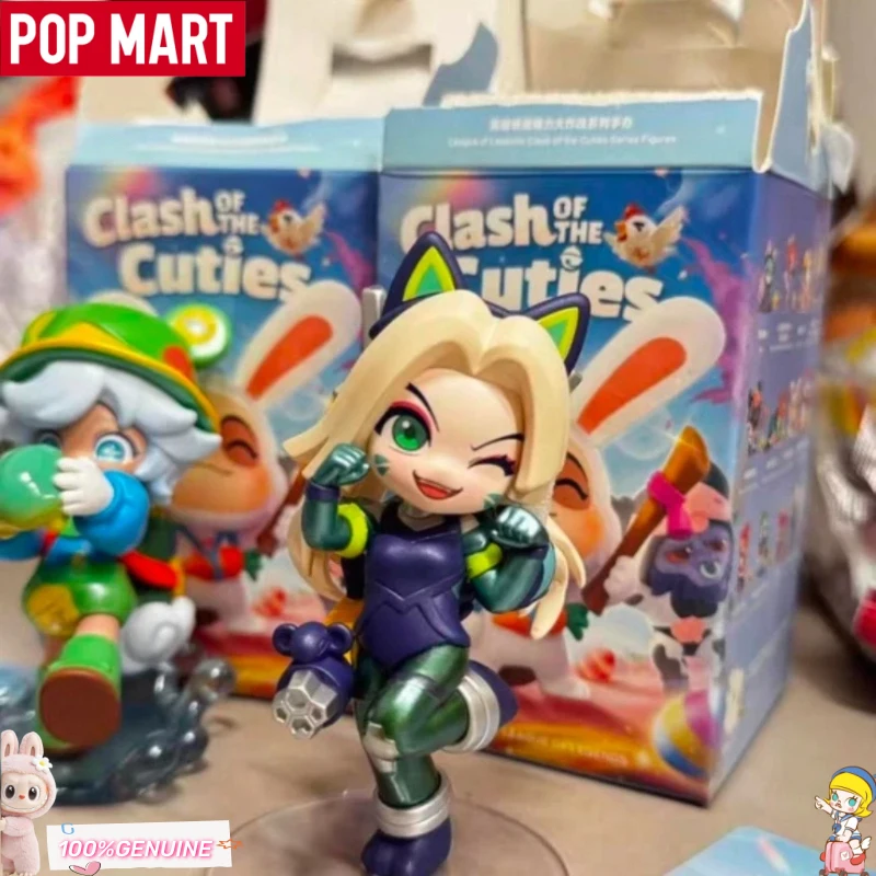 Popmart Hero Cute Power Battle Series Blind Box Spiel Allianz-Kollaborationsfigur Trendige Spielzeugpuppe Desktop-Ornament Spielzeug