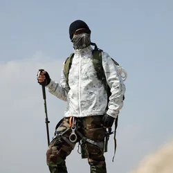 CP snow camouflage soft shell fleece insulation jacket outdoor sports tactical jacket charge jacket