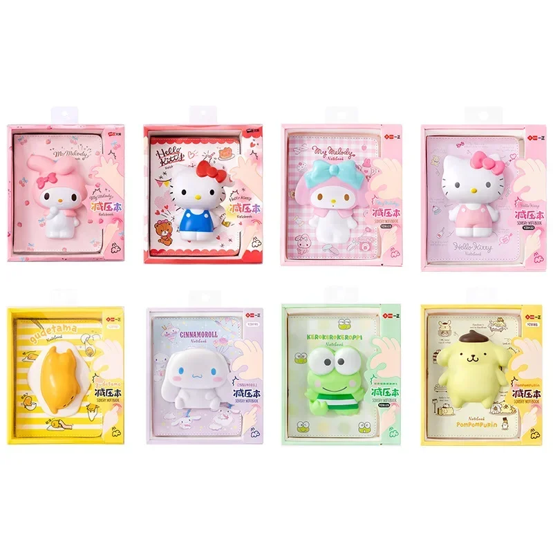 Kawaii Sanrio Cinnamoroll Image Mini Decompression Notebook Cute Creative Coloring Page Decompression Hand Book Notebooks Gift