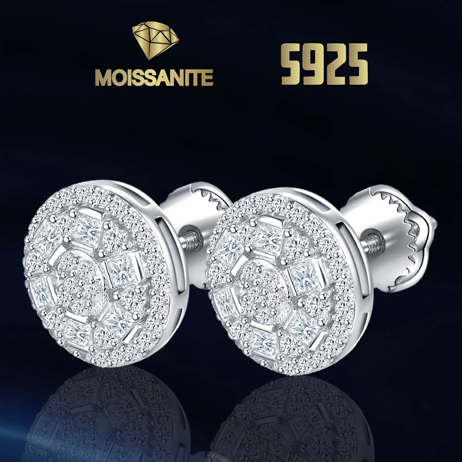 

Luxury Earrings Round Stud Earring Moissanite Earrings Women Engagement 2025