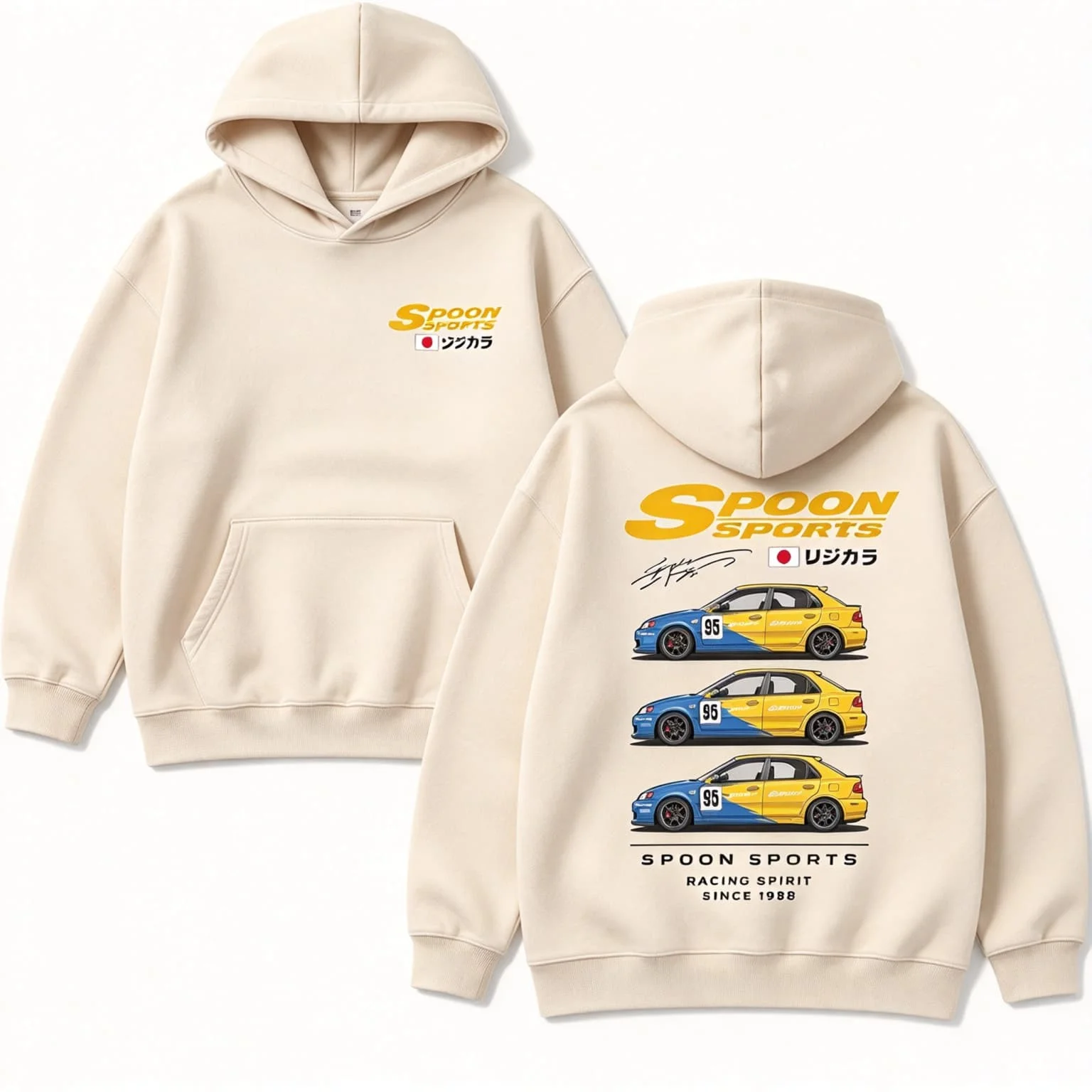 Rs Grauer Sportwagen-Coupé Civic Spoon Sport JDM Herbst Winter US Unisex Pullover Damen Sweatshirt Jungen Top Baumwolle Herren Hoodie – Detail 12