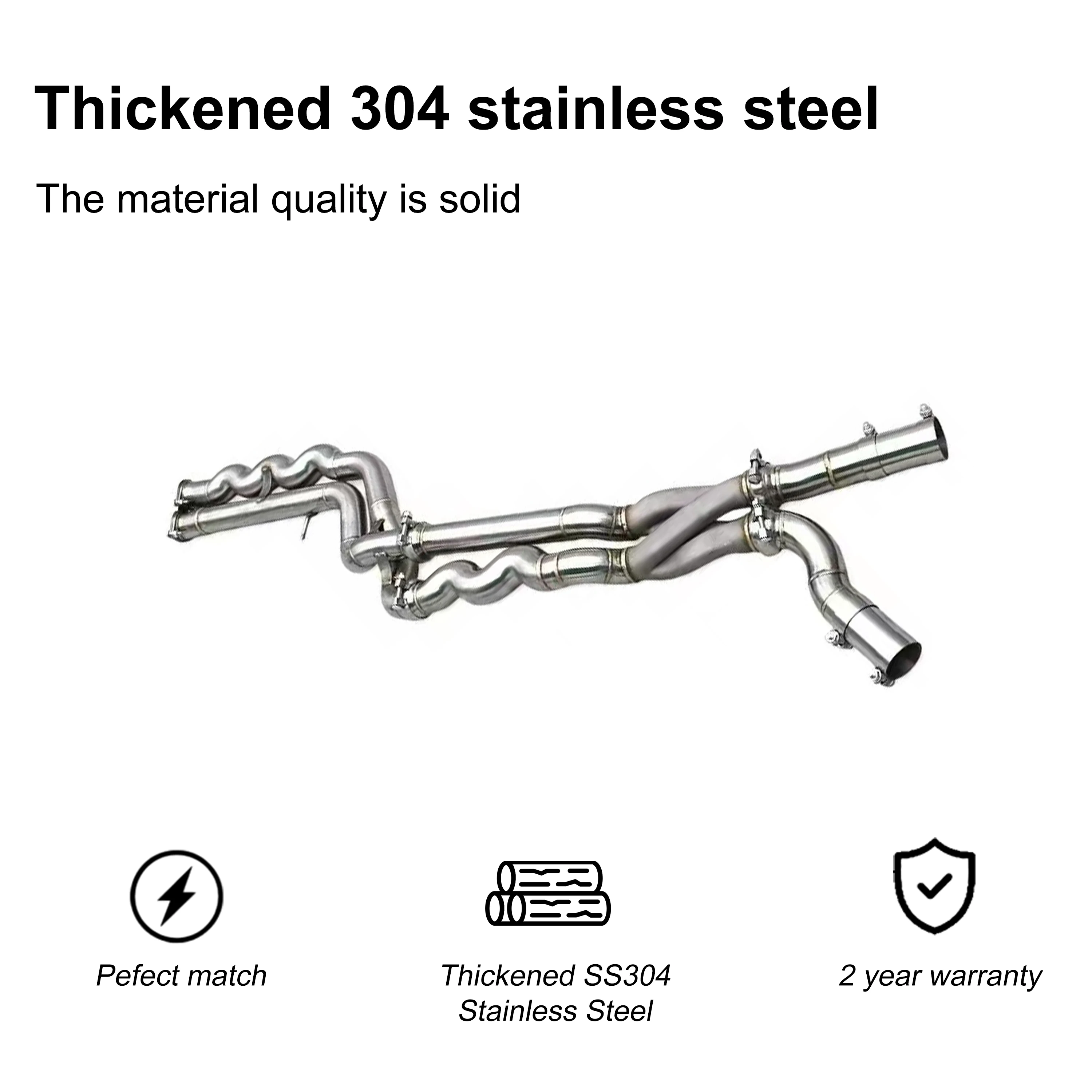 ACE Boska Edelstahl Z-Mittelrohr Direkt-Auspuff für BMW M2C/M2 Competition S55 F87 3.0T 2018-2023 Leistungs-Upgrade – Detail 3