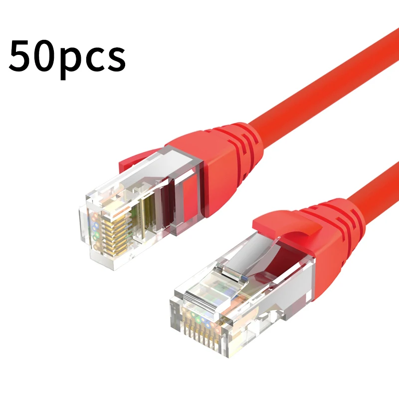 50Pcs Ethernet Kabel Cat6 Lan Kabel 0.3M/0.5M Utp RJ45 Netwerk Patch Kabel Voor Ps Pc internet Modem Router