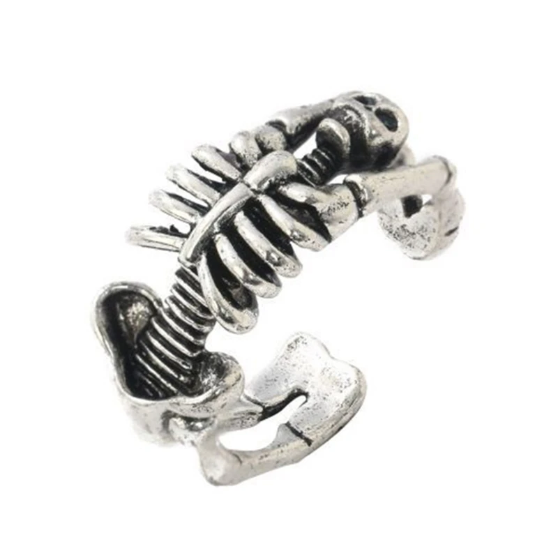 Gothic Vintage Rings Adjustable Rings,Retro Open Rings,Punk Skeleton Skull Rings Skull Jewelry Gifts for Women Men  Dropshipping