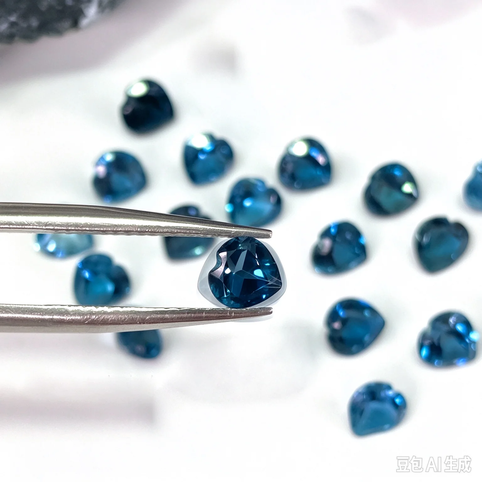 Wholesale Lot 10pcs 5pcs London Blue Topaz Heart Shape 4-10mm Facet Semi-precious Clean Real Natural Stone For Jewelry Making