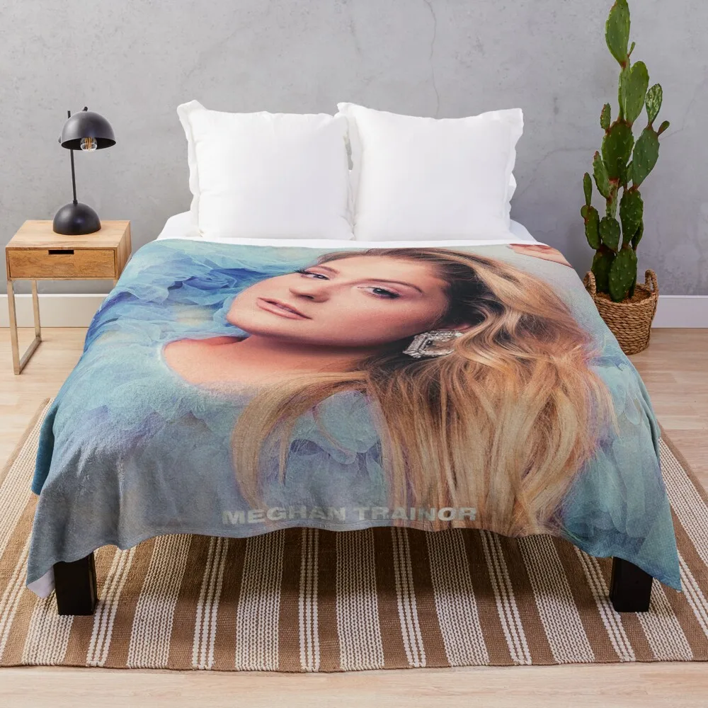 MEGHAN TRAINOR Throw Blanket Blankets For Sofas Flannel Fabric Flannels for sofa Blankets