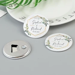 Personalized Wedding Favor Souvenirs for Guests Customized Fridge Magnet with Bottle Opener Wedding Guest Gifts