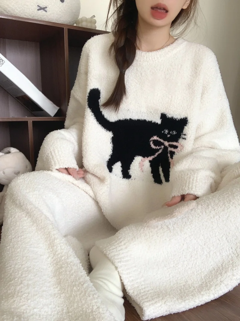 

Pajama Sets Oversized Women Cashmere Relaxed Night Chinese Girlfriend Sequin Washable Zip Front Long Sleeve Bermuda Shorts Unise