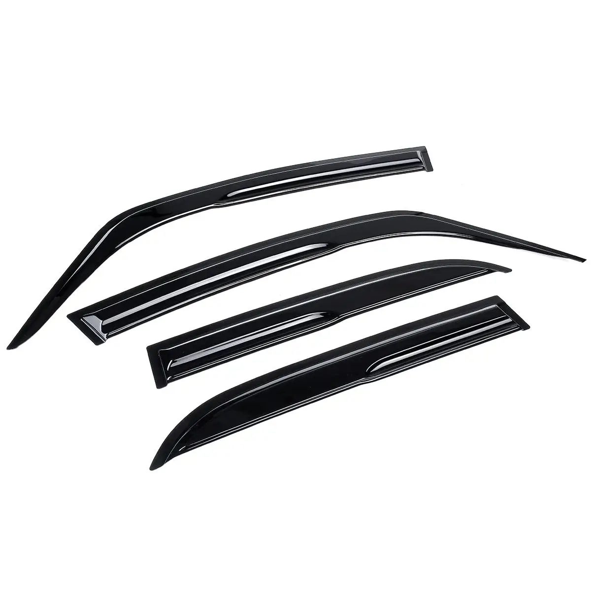 4x Car Side Window Visors Vent Plastic Sun Rain Guard Protector Moldings For SUZUKI SX4 Hatchback 5DR 2007-2012 Awnings Shelter