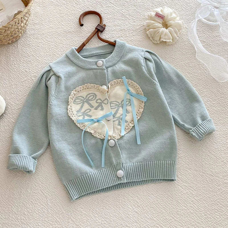 2025 New Autumn Newborn Baby Girls Long Sleeved Knitted Sweater Coat Toddler Baby Girl Knitting Cardigan 0-3Yrs Children Clothes