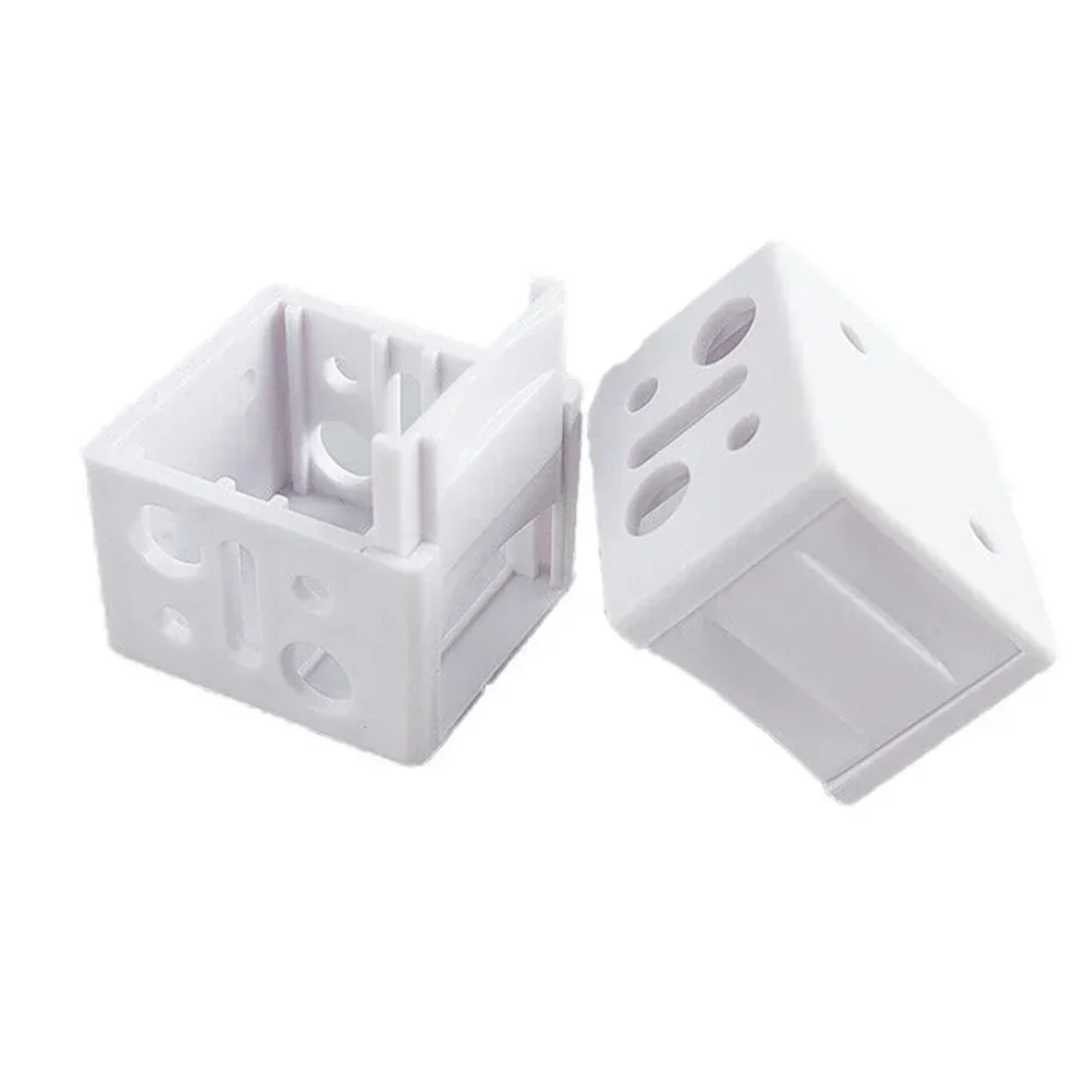 4 Pcs White Plastic Blind Brackets Low Profile Box Mounting Bracket Head Track End Cover Window Blinds Installation Accessories