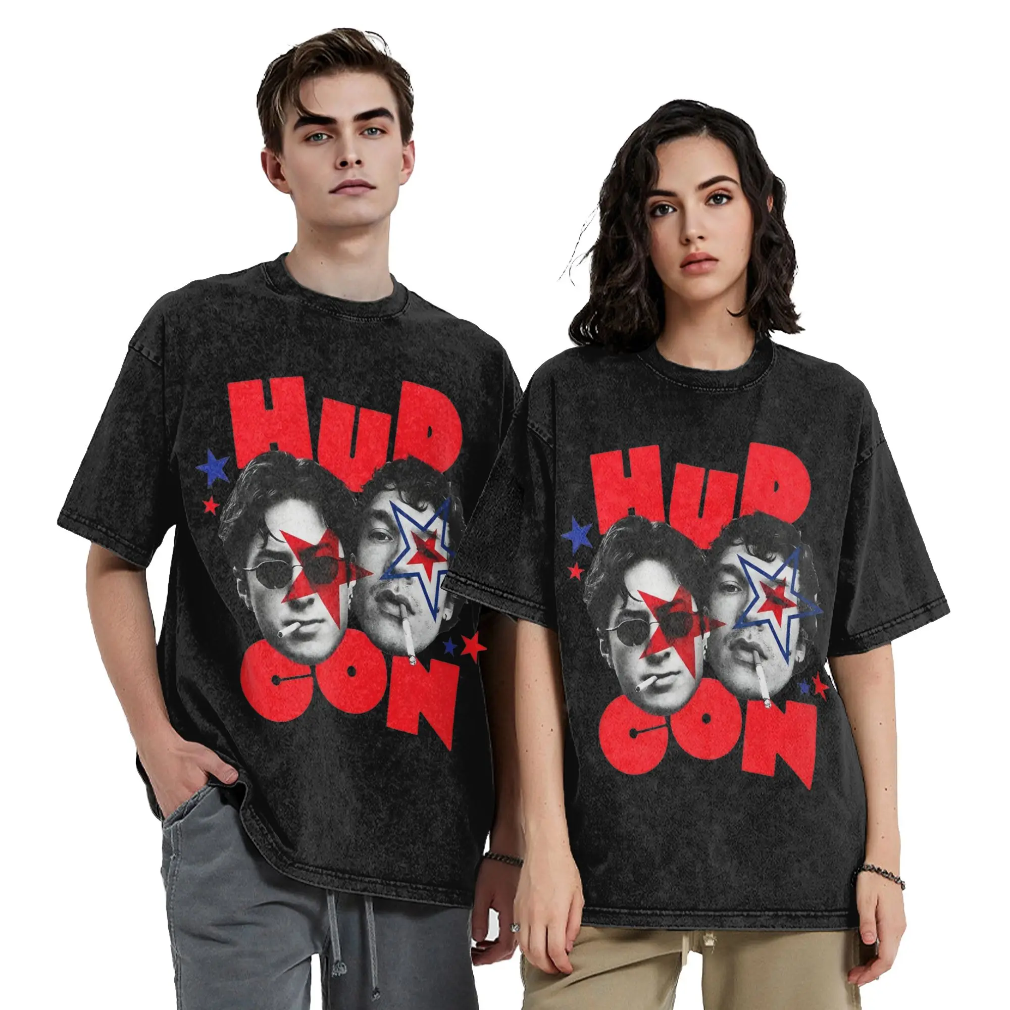 Washed T Shirts Connor Storrie And Hudson Williams T-Shirt Harajuku  Streetwear Short Sleeve Summer Tops Tees Men Women