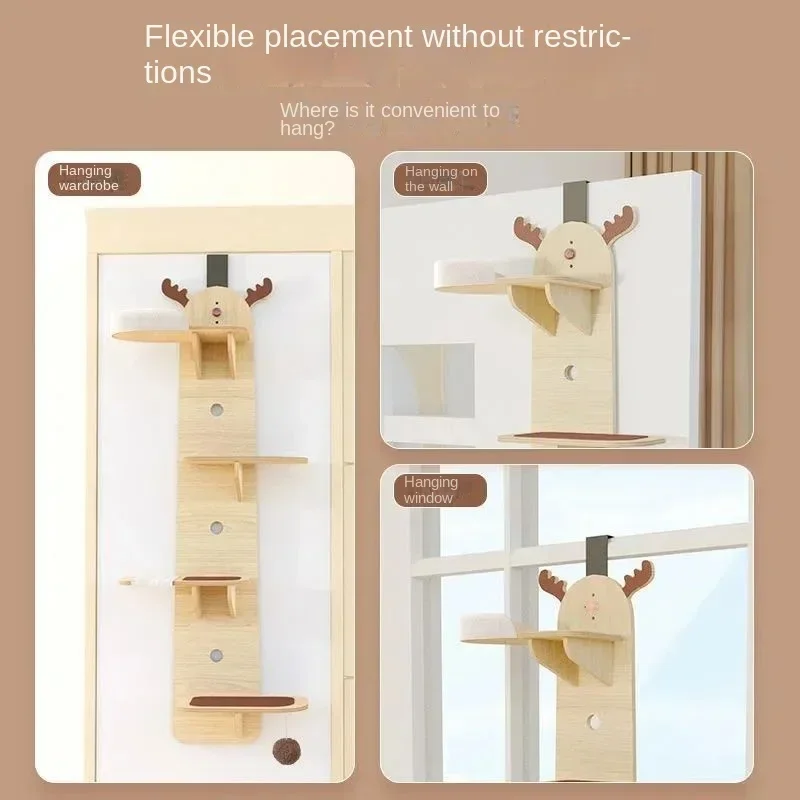 Cat Climbing Cat Tree Integrated Wall Hanging Wall Hanging Door Pet Supplies Save Space Pet Products Cat Tower