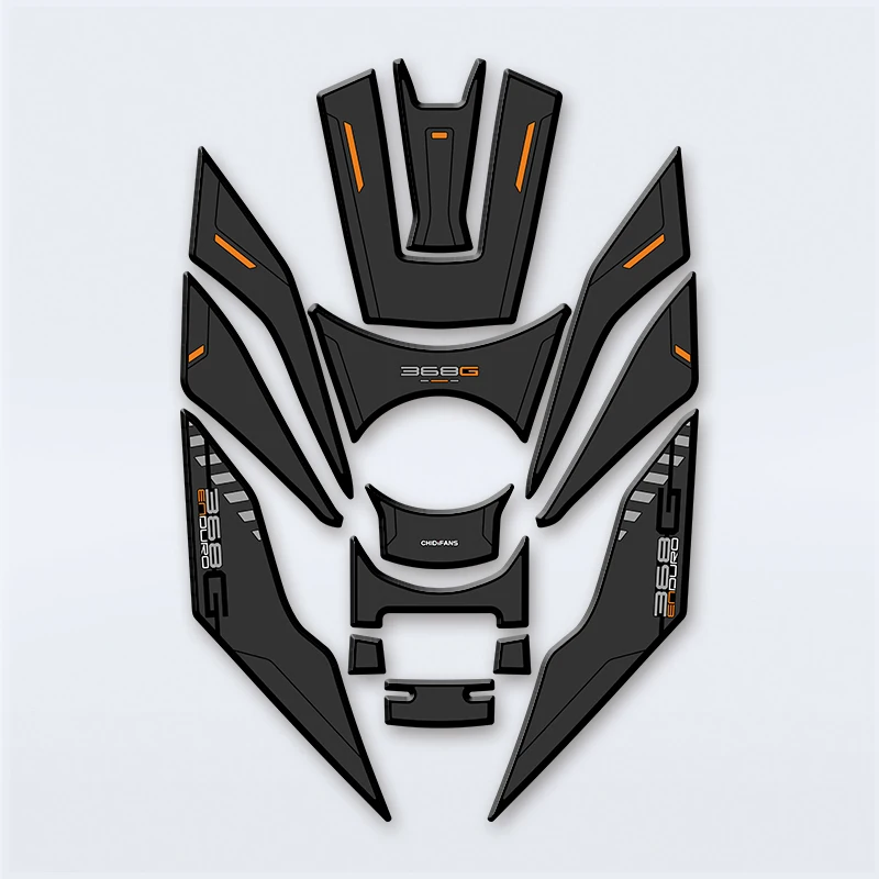 

Комплект резиновых накладок на бак и противоскользящих наклеек для коленей, защита топливного бака для 368G 2024 2025 2026