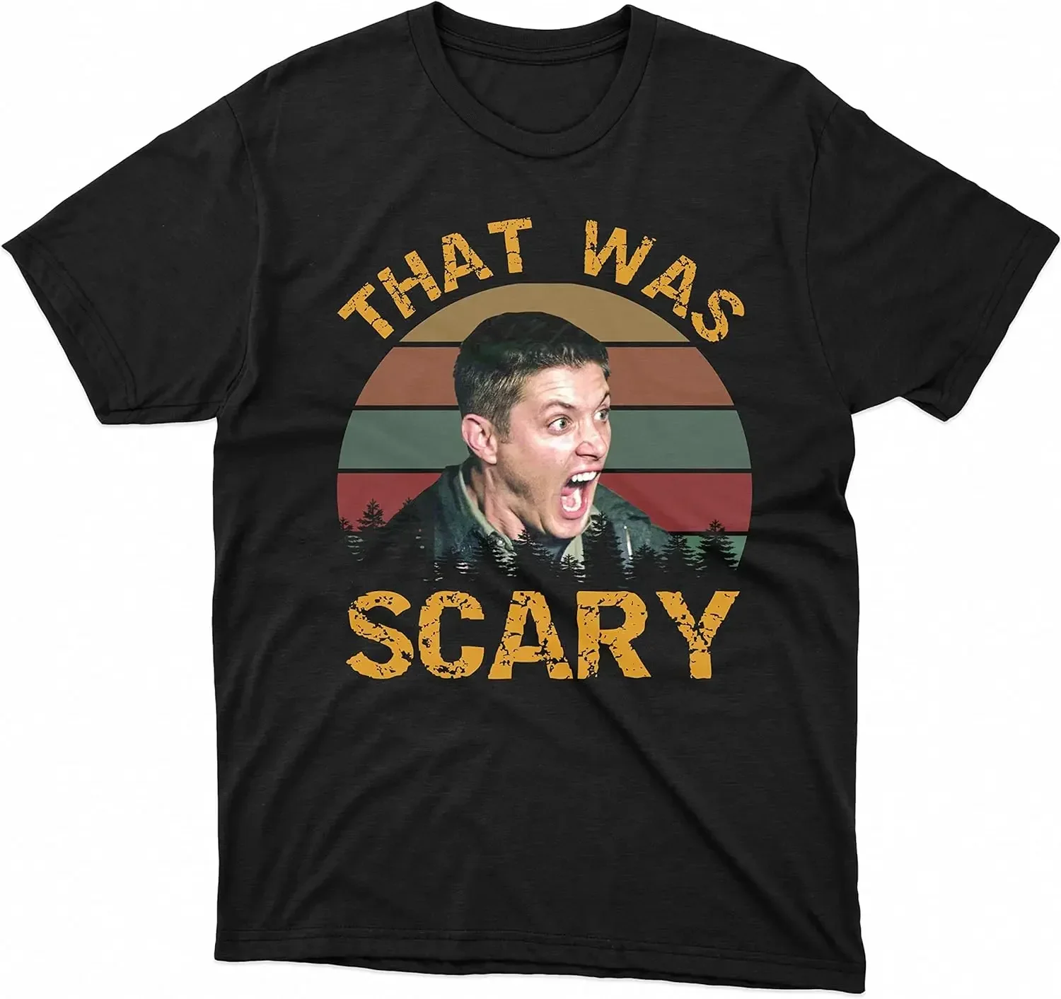 Supernatural Dean Winchester That was Scary Vintage Sunset T-Shirt