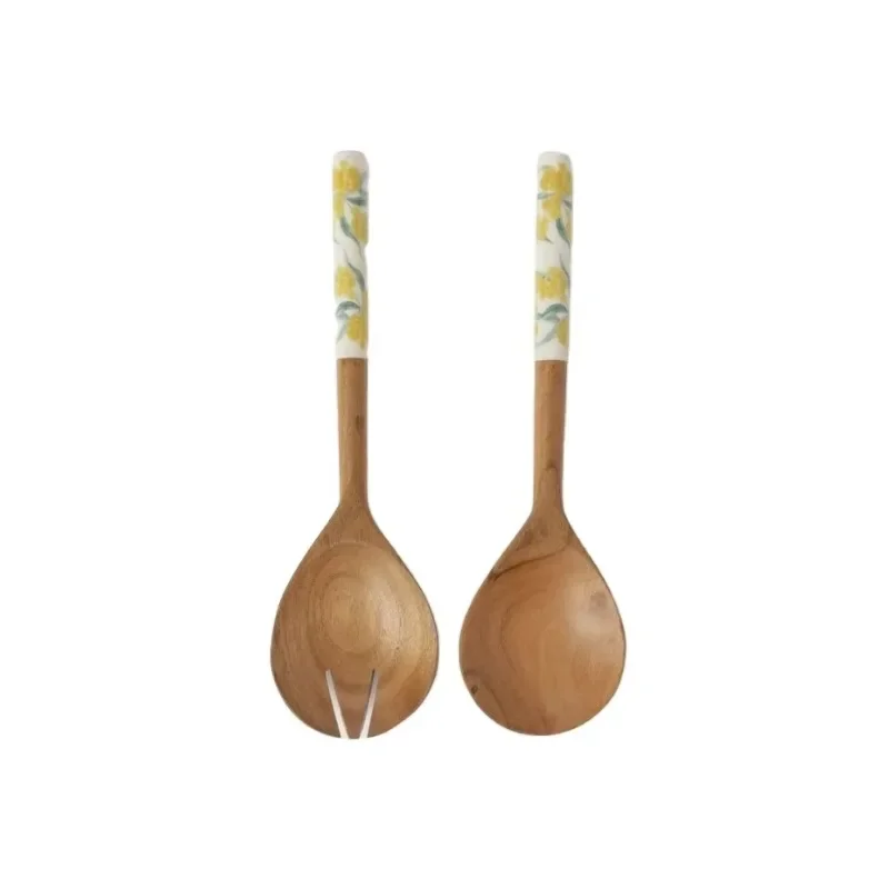 New Salad Tools Resin Wood Salad Server Tools Salad Mixing Tools