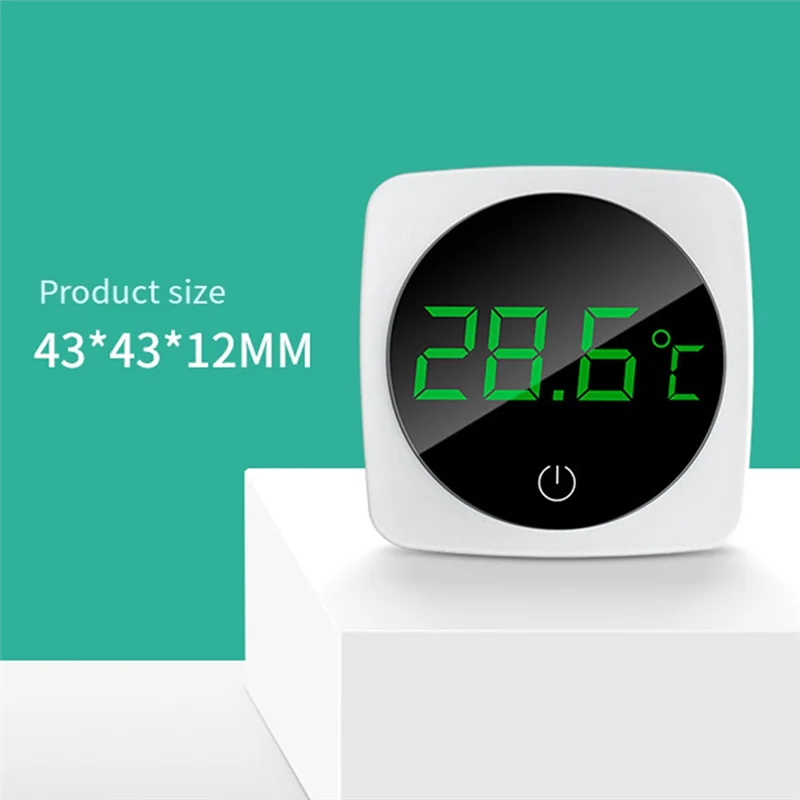 AA63 HOT 2 PCS Aquarium Thermometer, Temperature Sensor Accurate To ±0.9°C White The Tank Thermometer 5S Refresh Touch Screen HD