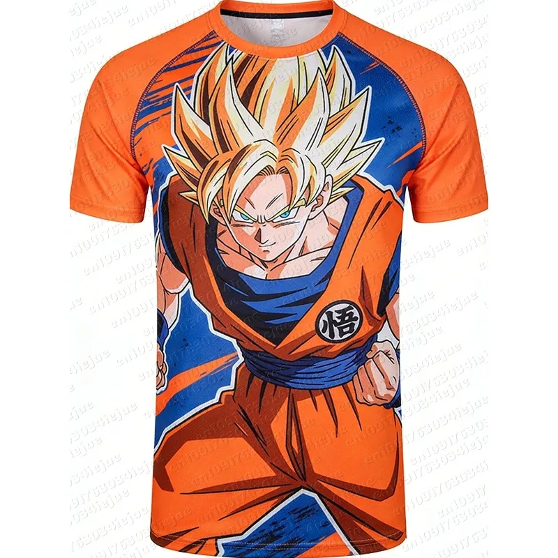 2026 New Adult Men's Dragon Ball Goku 3D Printed Football Jersey T-Shirt Kids Anime T-Shirt Special Football Jersey