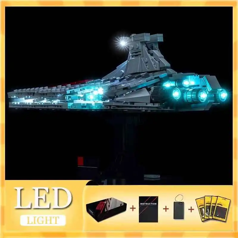 Hochwertiges DIY LED-Beleuchtungsset für Lego-Bausteine 75441 Venator-Klasse Angriffskreuzer (Nur LED-Licht, ohne Blockmodell)