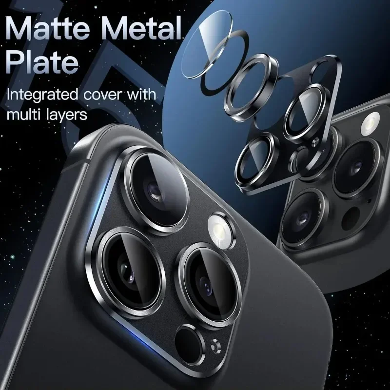 غطاء حماية لعدسة الكاميرا لهاتف آيفون 16 17 برو ماكس 16 بلس 15 14 برو 15 برو ماكس 12 13 ملحقات حافظة هاتف صغيرة