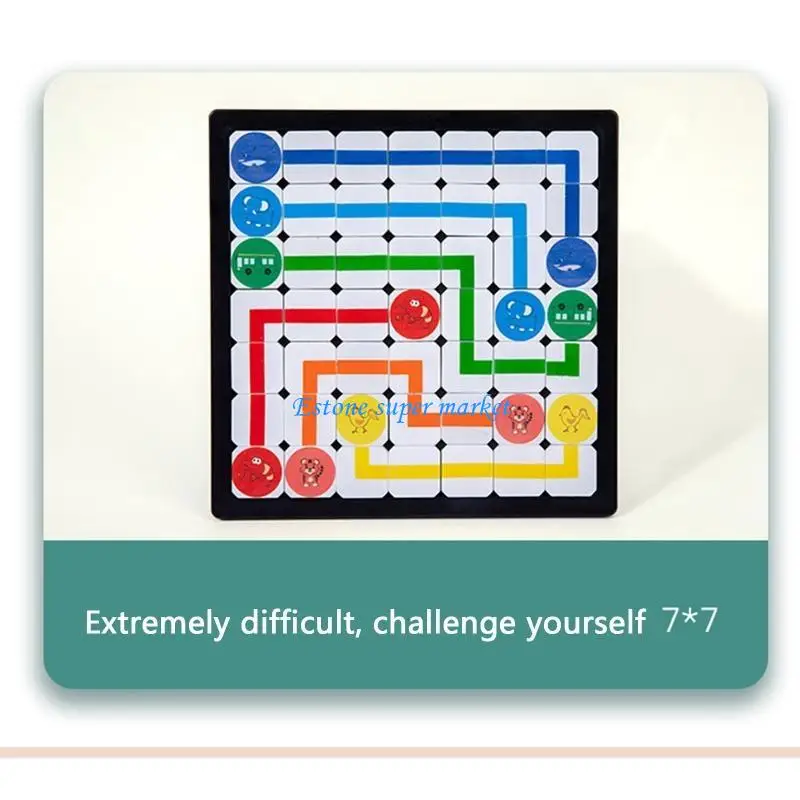 090B Preschool Kids Improve Intelligence Matching Color Portable Educational Wooden Design Table Game