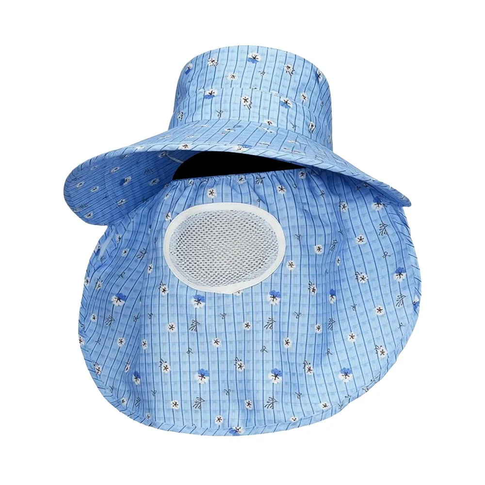 

Portable Mesh Breathable Sun Hat Wide Brim Fordable Sunscreen Hat Face Neck Protection Anti-UV Face Hood Hat Outdoor Camping