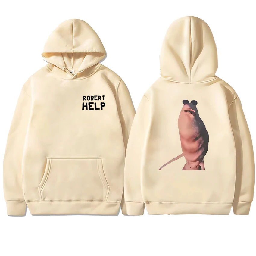 Hot Marcus The Worm Funny Expression Pack Dubbelzijdige print Hoodie Mannen vrouwen harajuku Casual trui Unisex Fleece Sweatshirt