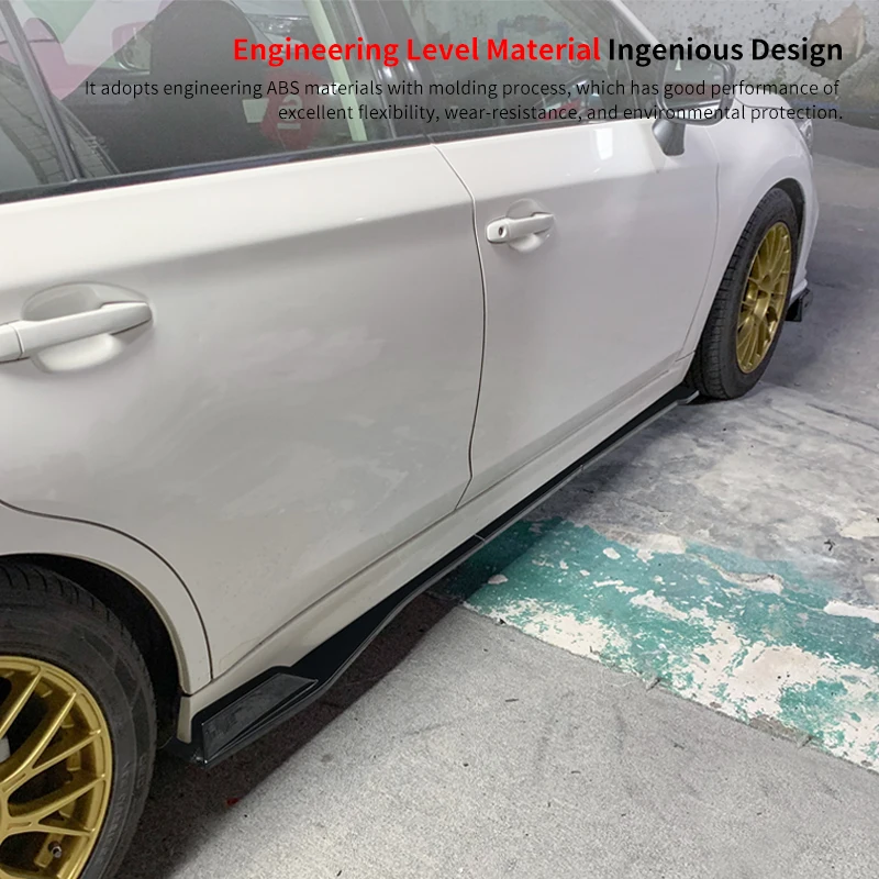 

Car Accessories Side Skirts Extensions Bumper Door Lip Splitters Winglet Carbon Fiber Look For Legacy 2017 2018 2019 2020 2021