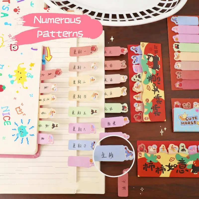 

5/10Sets Cute Pony Cartoon Index Sticker Has Stickiness Tearable Sticky Note Paper Mini Message Notes Stationery Supplies