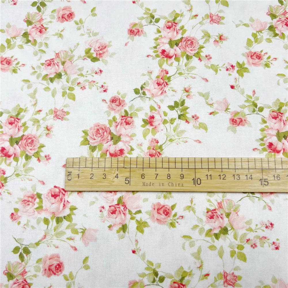 Flower Wall 100% Cotton Fabric for Kids Clothes mask Home Textile Sewing Quilting DIY Needlework Material