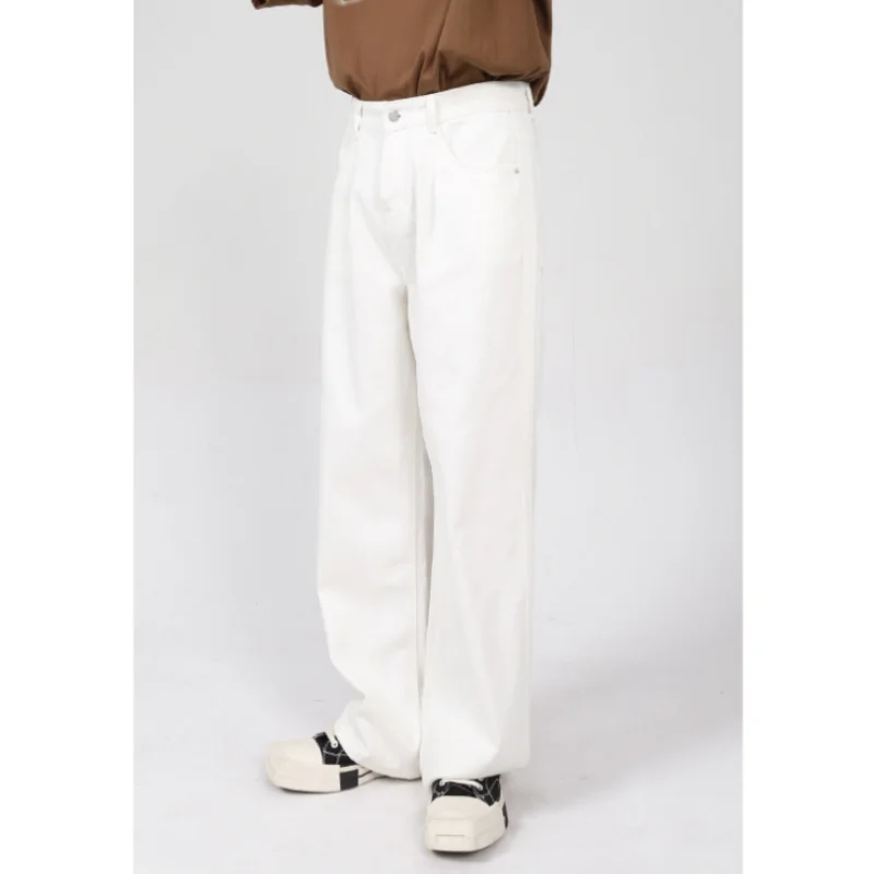 Four season new product Korean version simple basic straight leg casual jeans for men
