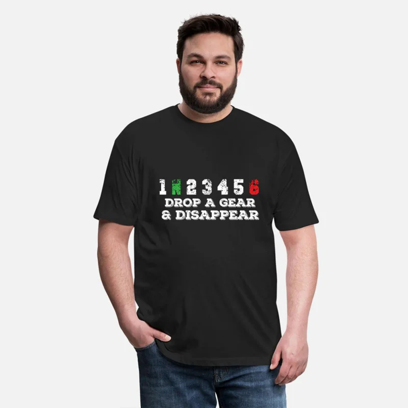 

0415 Biker Motorcycle Drop a gear disapprae Funny Gift t shirt for Cafe Racer Full Of Spee Graphic clothes All size Tops S-6XL