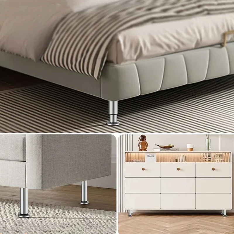 4 قطع أرجل طاولة قابلة للتعديل، وأعمدة دعم الرفع، وأرجل أثاث قابلة للتمديد، تستخدم للأرائك والخزائن والطاولات