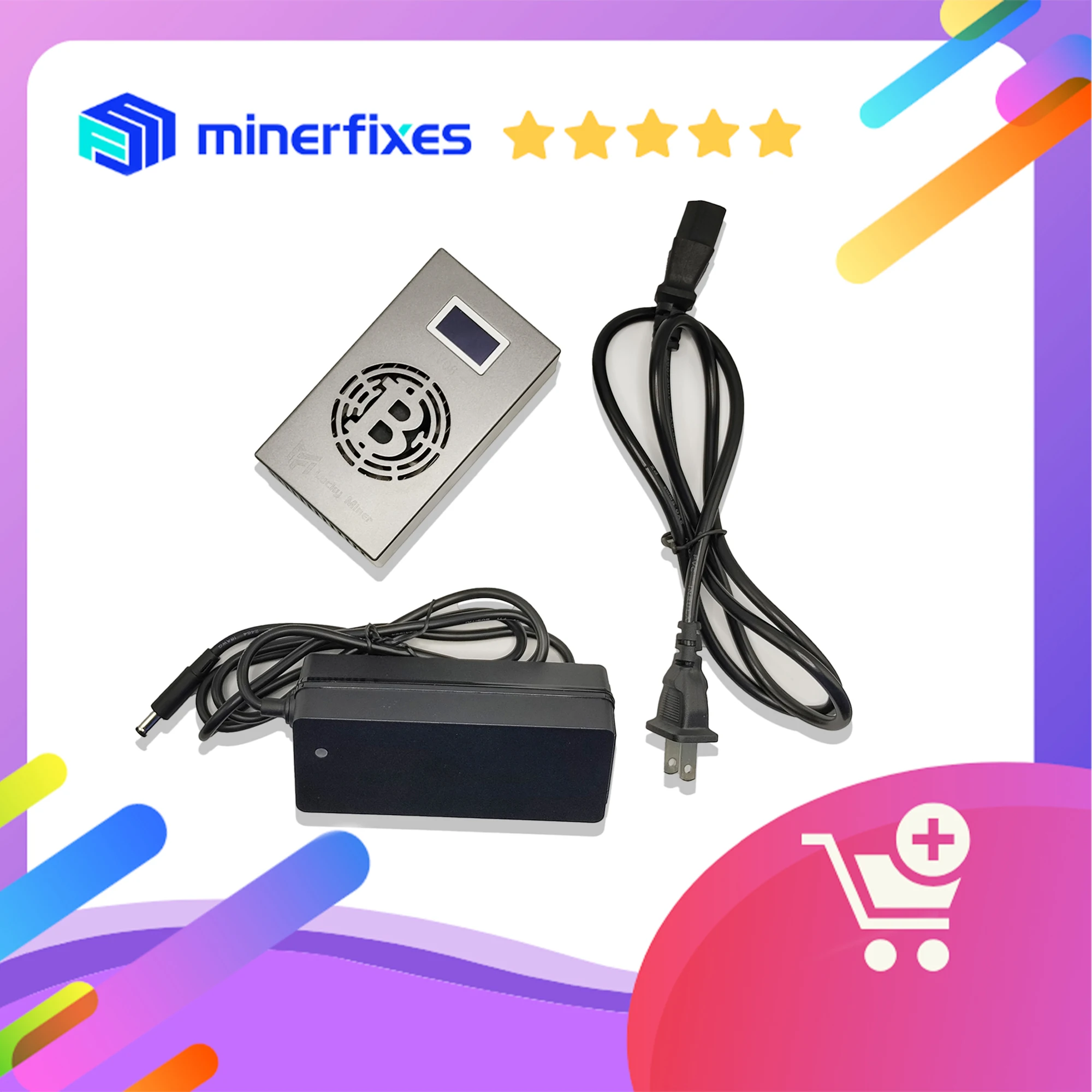 Lucky LV06 Miner v6 Effortless Solo Bitcoin Miner with WiFi 504GH/S crypto miner Silent Operation Home Lottery BTC Miner Machine