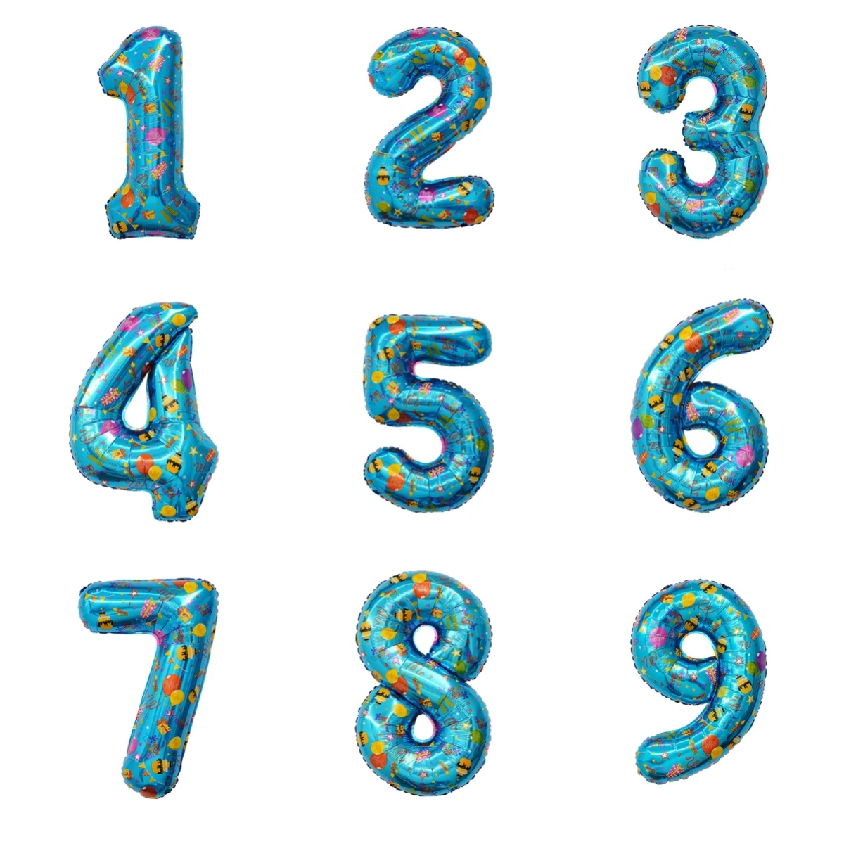 

32in Foil Number Balloons with Construction Vehicle Stickers, 0-9 for Birthday Party Home Decor, Graduation/Halloween/