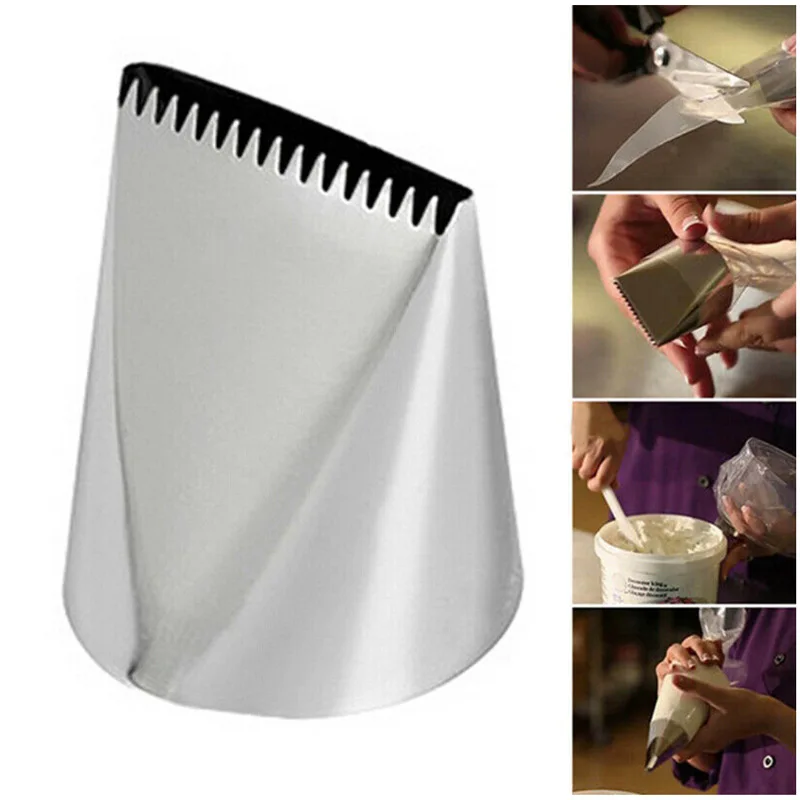 Oversized DIY Cake Making Cream Cupcake Stainless Steel Tools Mouth Flower Lcing Piping Nozzles Kitchen Pastry Decorating Baking