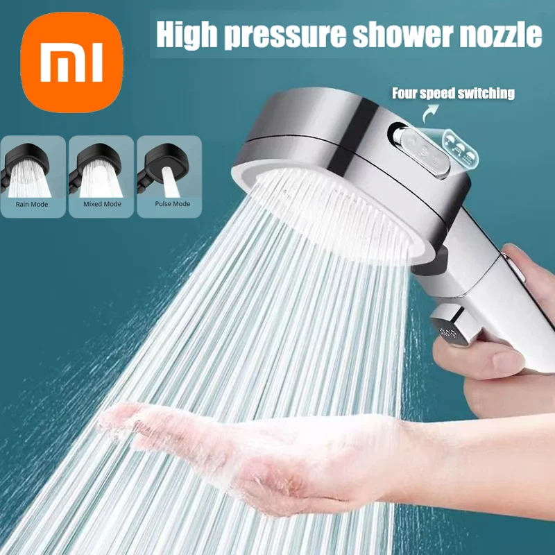 Xiaomi לחץ גבוה מקלחת ראש מקלחת סוגר מתכווננת חד-key stop מים עיסוי מרסס משק בית