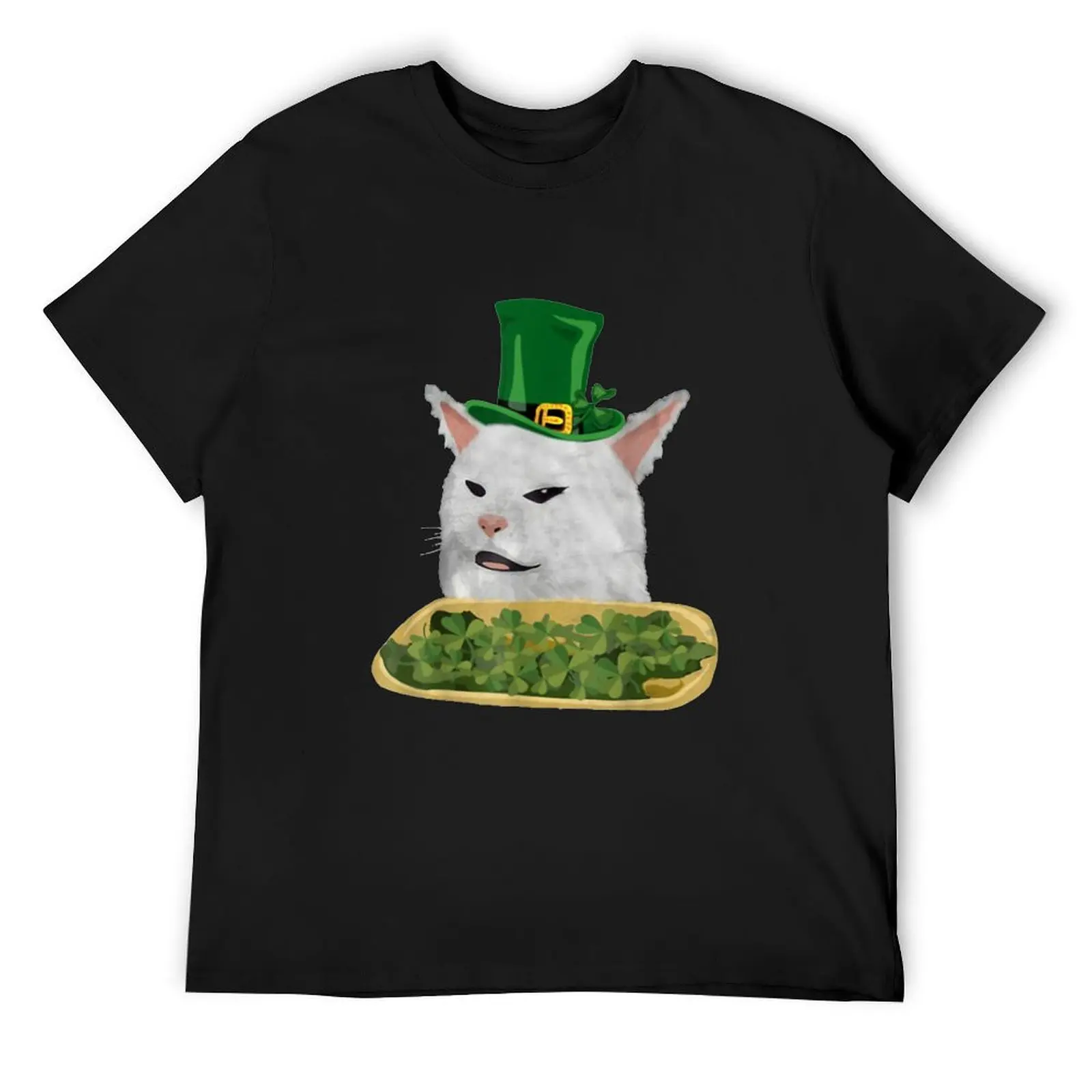 

St Patricks Day Smudge Clover Smudge The Cats Eat Clover TShirt22 T-Shirt