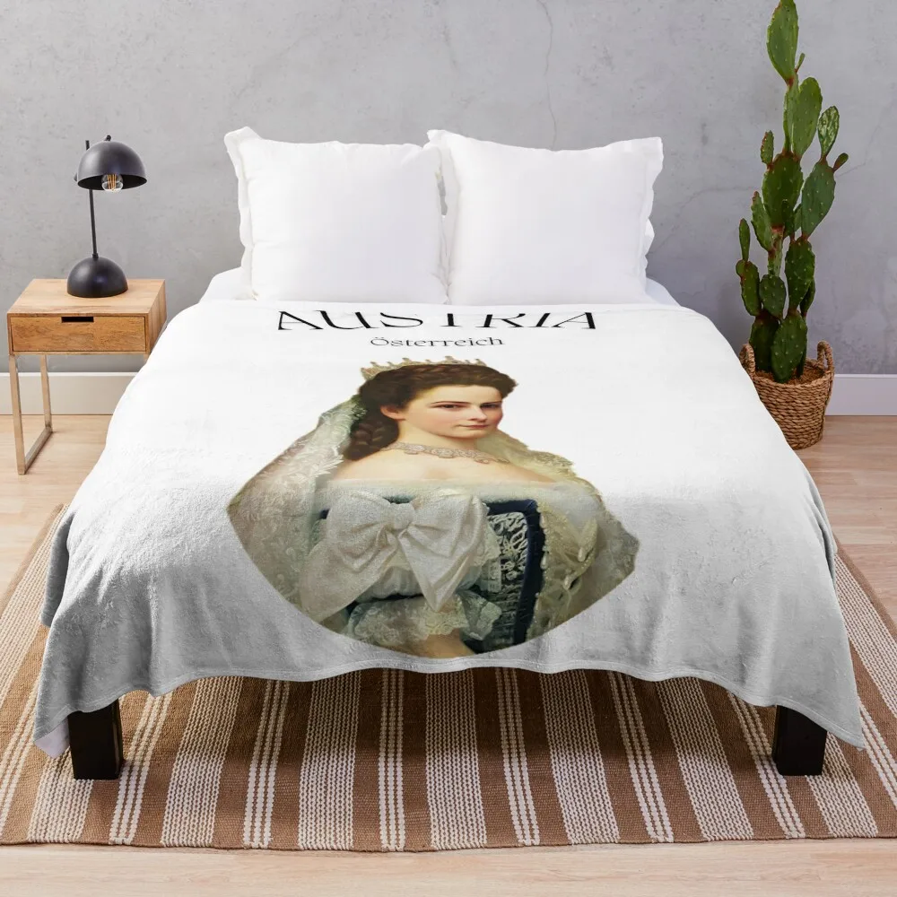 Sisi Empress of Austria Throw Blanket warm winter Soft Big Soft Beds Camping Blankets