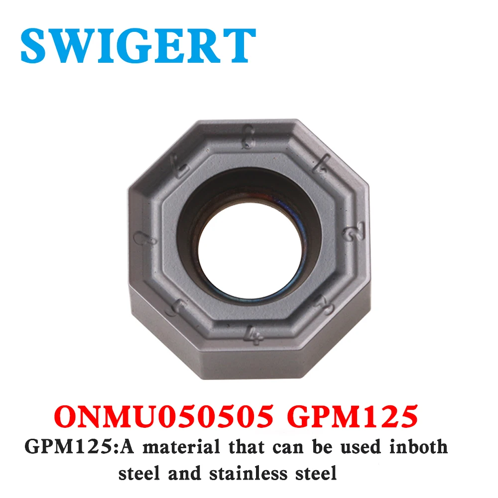 

SWIGERT High quality Milling inserts ONMU050505 GPM125 CNC machining center tools Carbide Blade