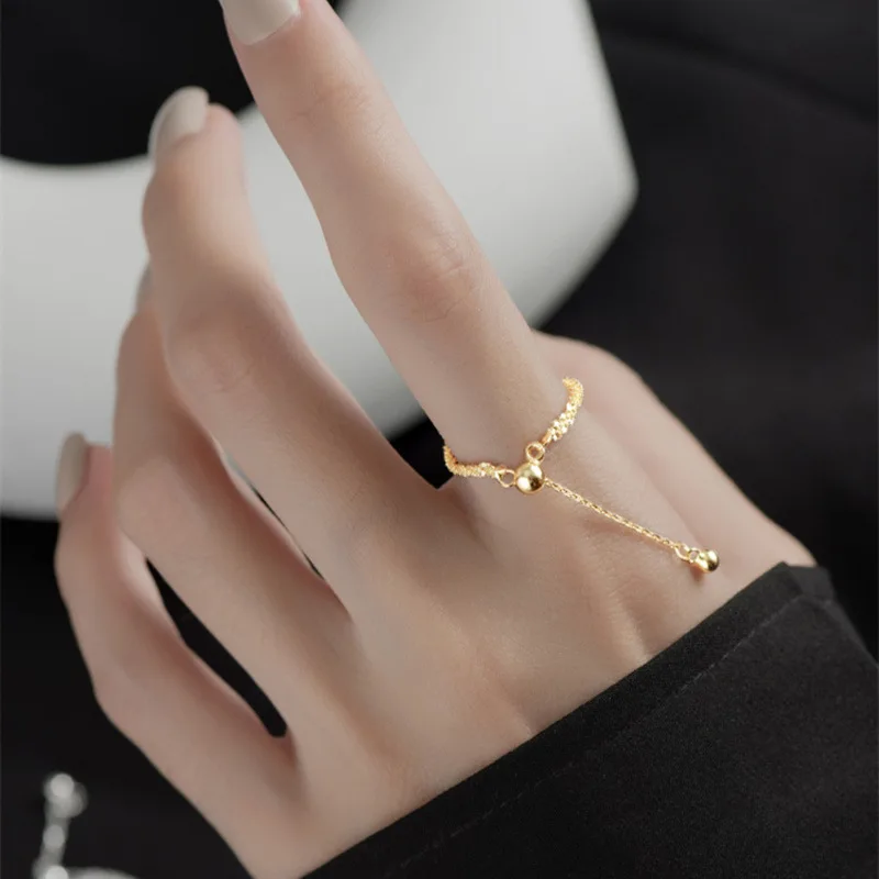 925 Sterling Zilveren Hoge Kwaliteit Cross Ketting Kwast Ring Voor Vrouwen Meisjes Koreaanse Eenvoudige Persoonlijkheid Mode Bruiloft Verjaardagscadeau