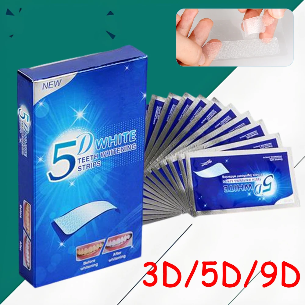 3D 5D 9D Professional Teeth Whitening Strips help remove dental stains improve oral hygiene and reduce tooth sensitivity