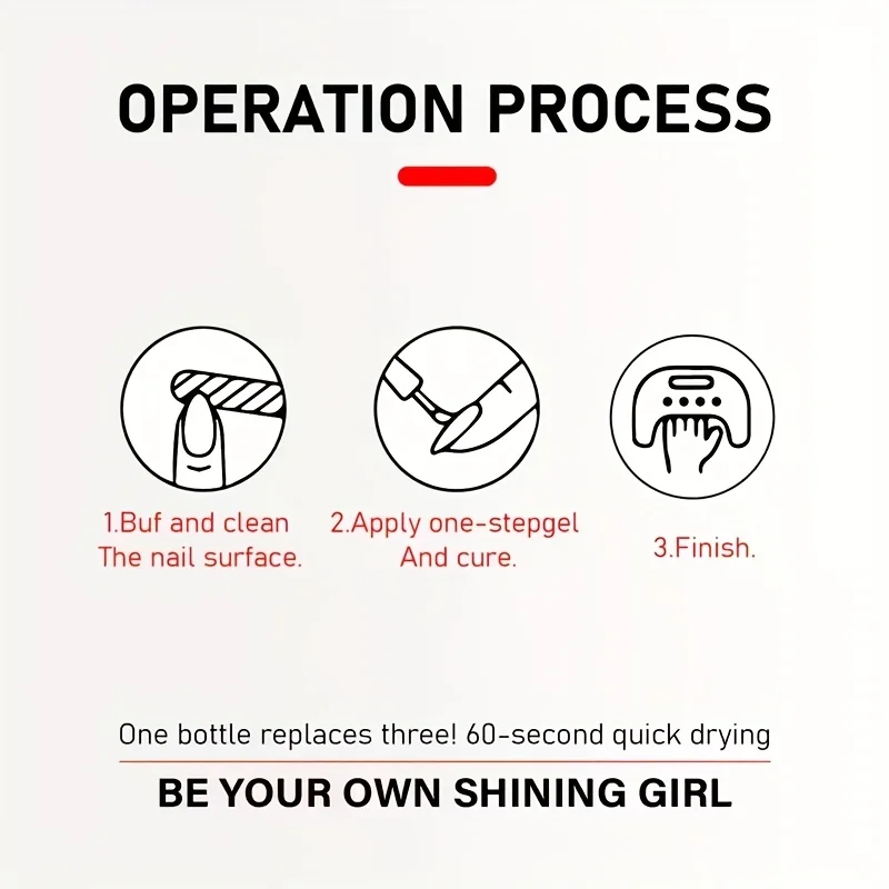 طلاء أظافر جل بخطوة واحدة باللونين الأبيض والأسود - لا يتطلب معطفًا أساسيًا/طلاء أظافر أسود لامع يدوم طويلاً، ومطبق في واحد #6